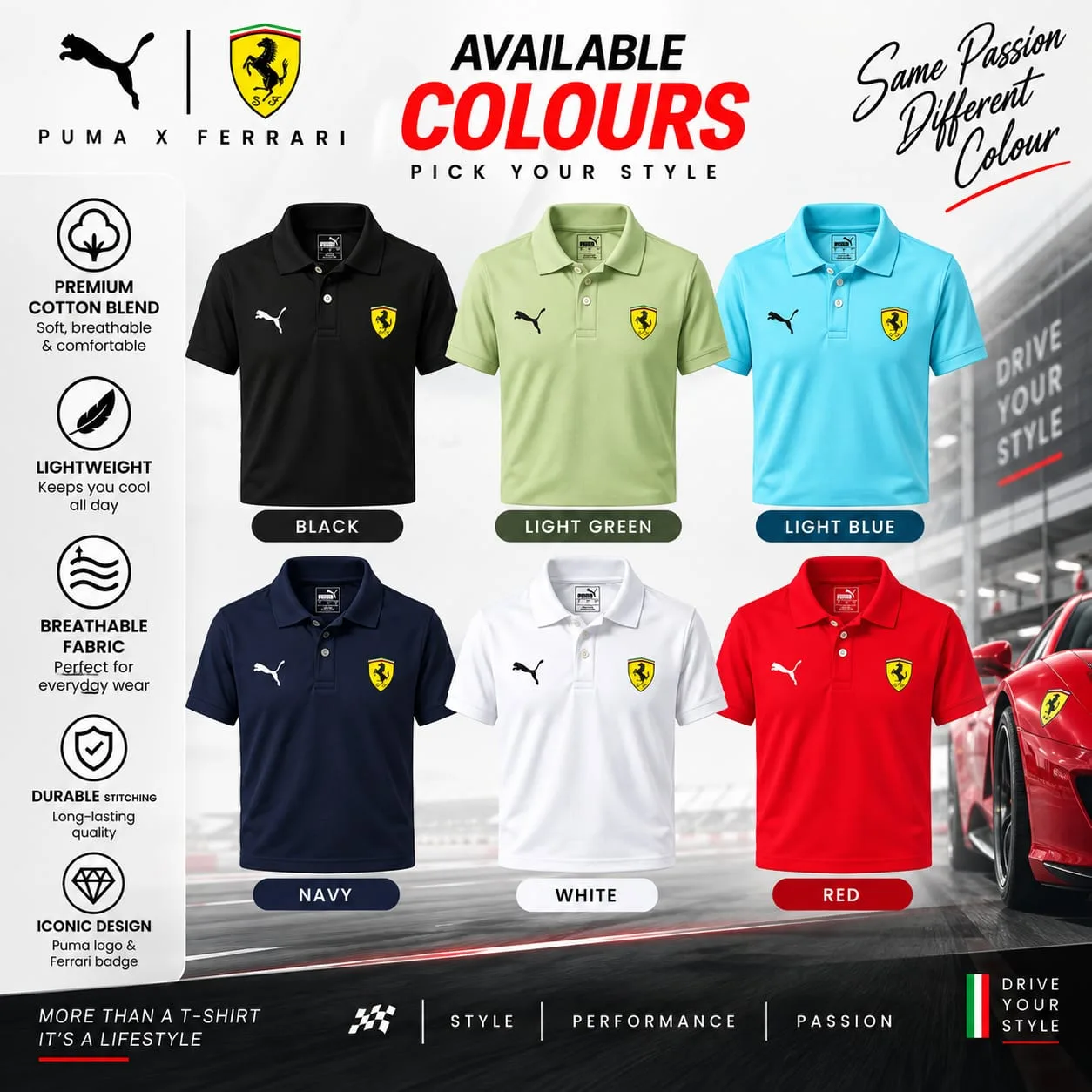 Puma Ferrari Sports Polo T-Shirt – H/S 6