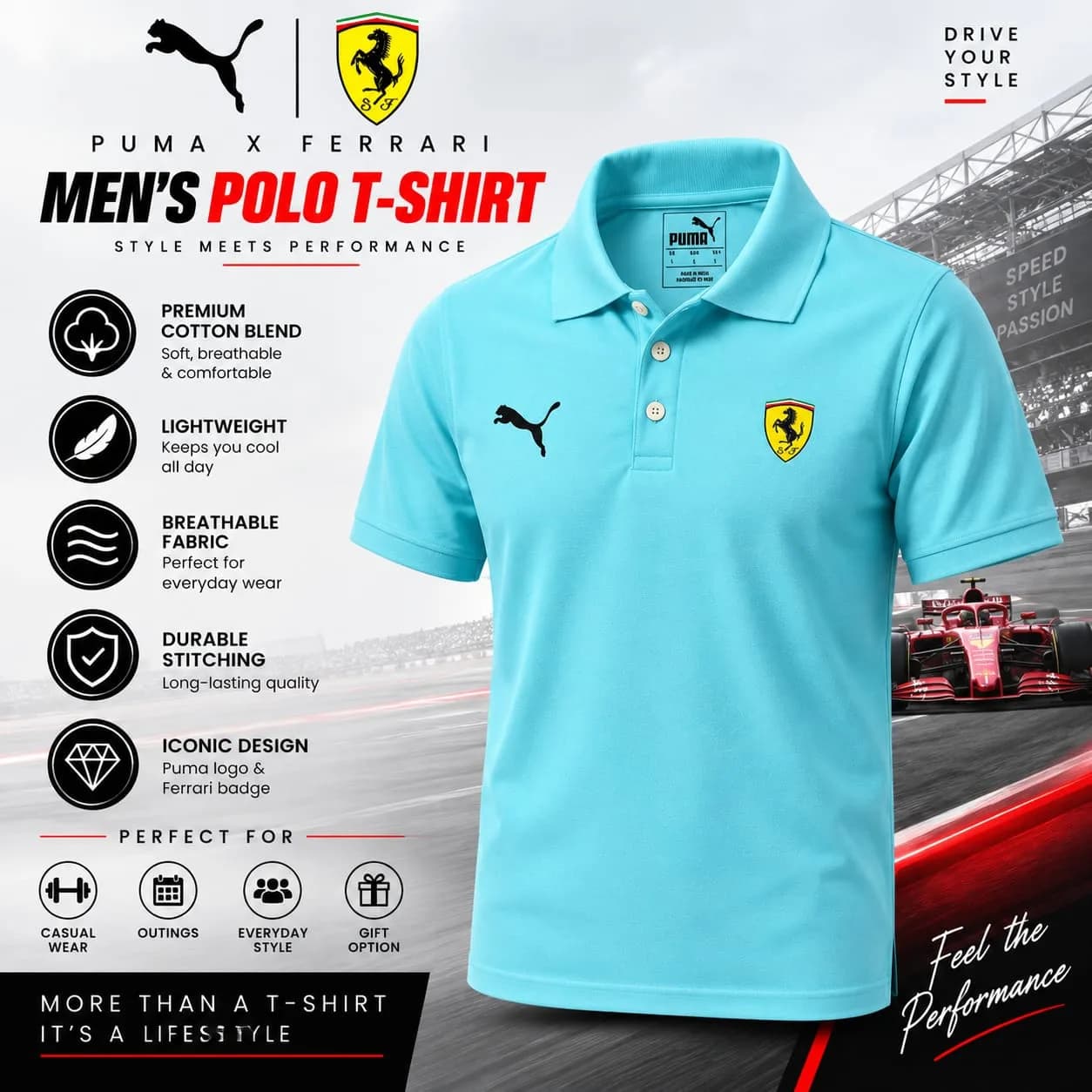 Puma Ferrari Sports Polo T-Shirt – H/S 5