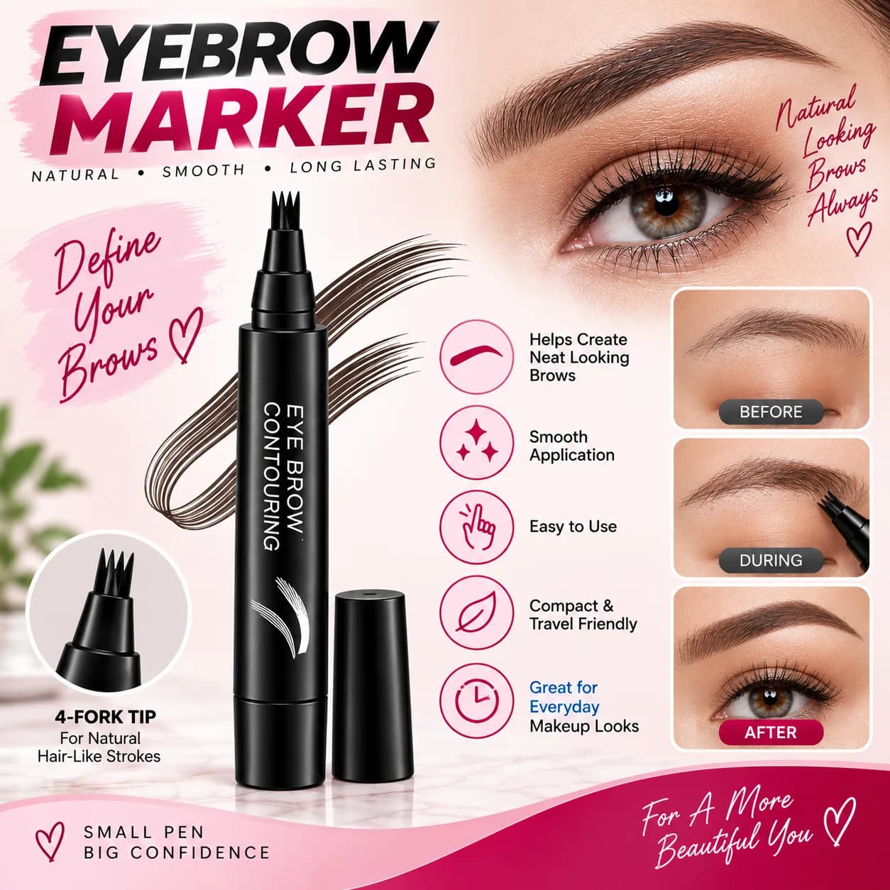 *3-in-1 Beauty Care Combo – Eyebrow Trimmer, Eyebrow Marker & Ice Roller* 5