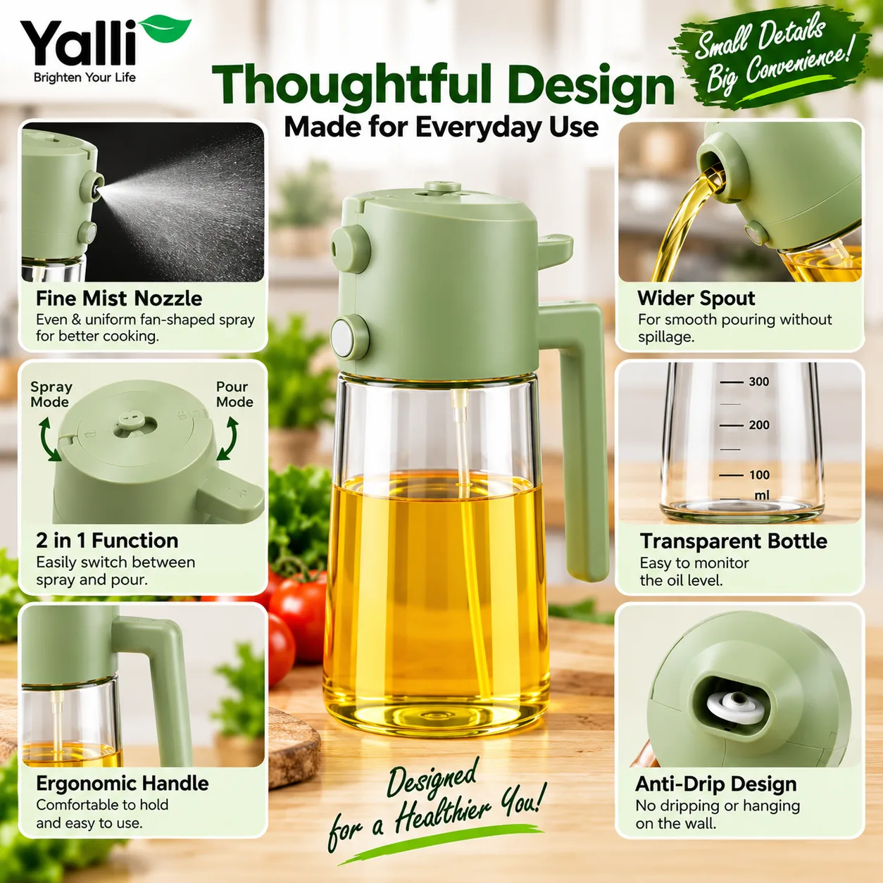 🫒 2-in-1 Oil Sprayer and Dispenser 2