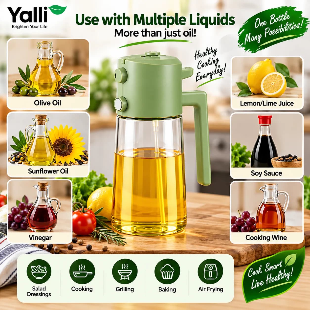 🫒 2-in-1 Oil Sprayer and Dispenser 6