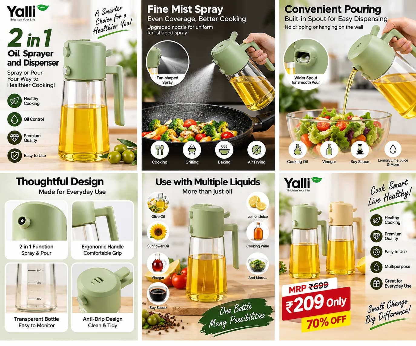 🫒 2-in-1 Oil Sprayer and Dispenser 4