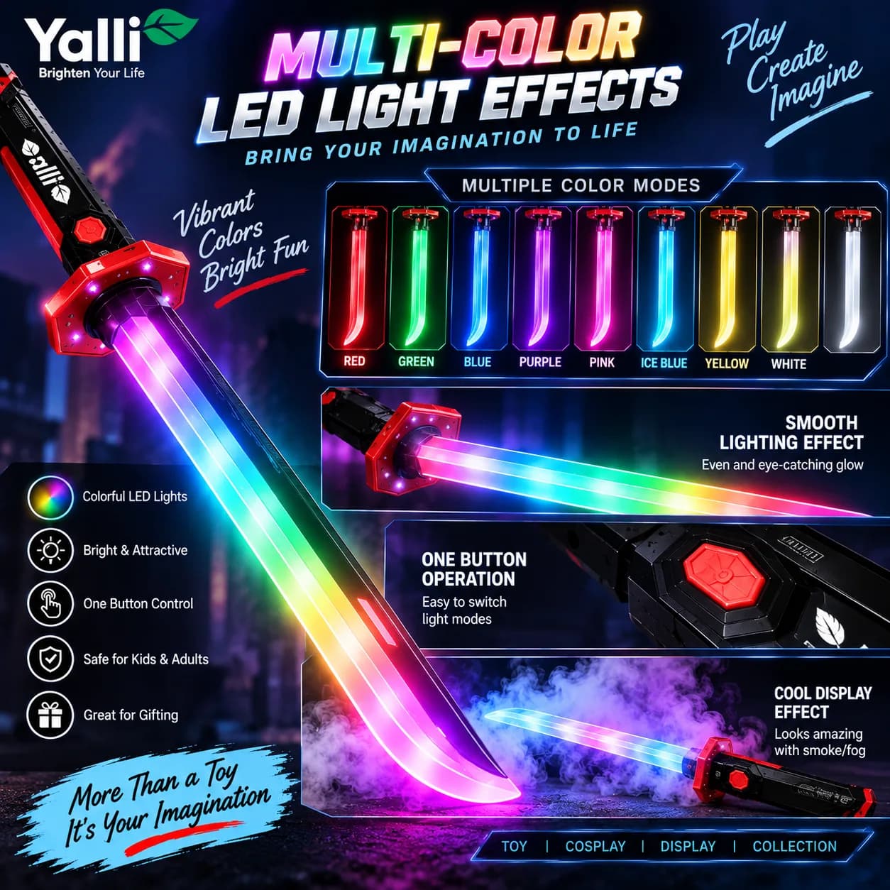 31.5" LED Spark Sword Toy – Light-Up Anime-Inspired Toy Sword