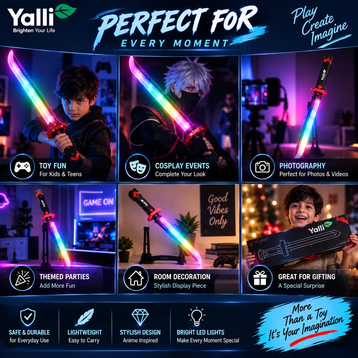 31.5" LED Spark Sword Toy – Light-Up Anime-Inspired Toy Sword 3