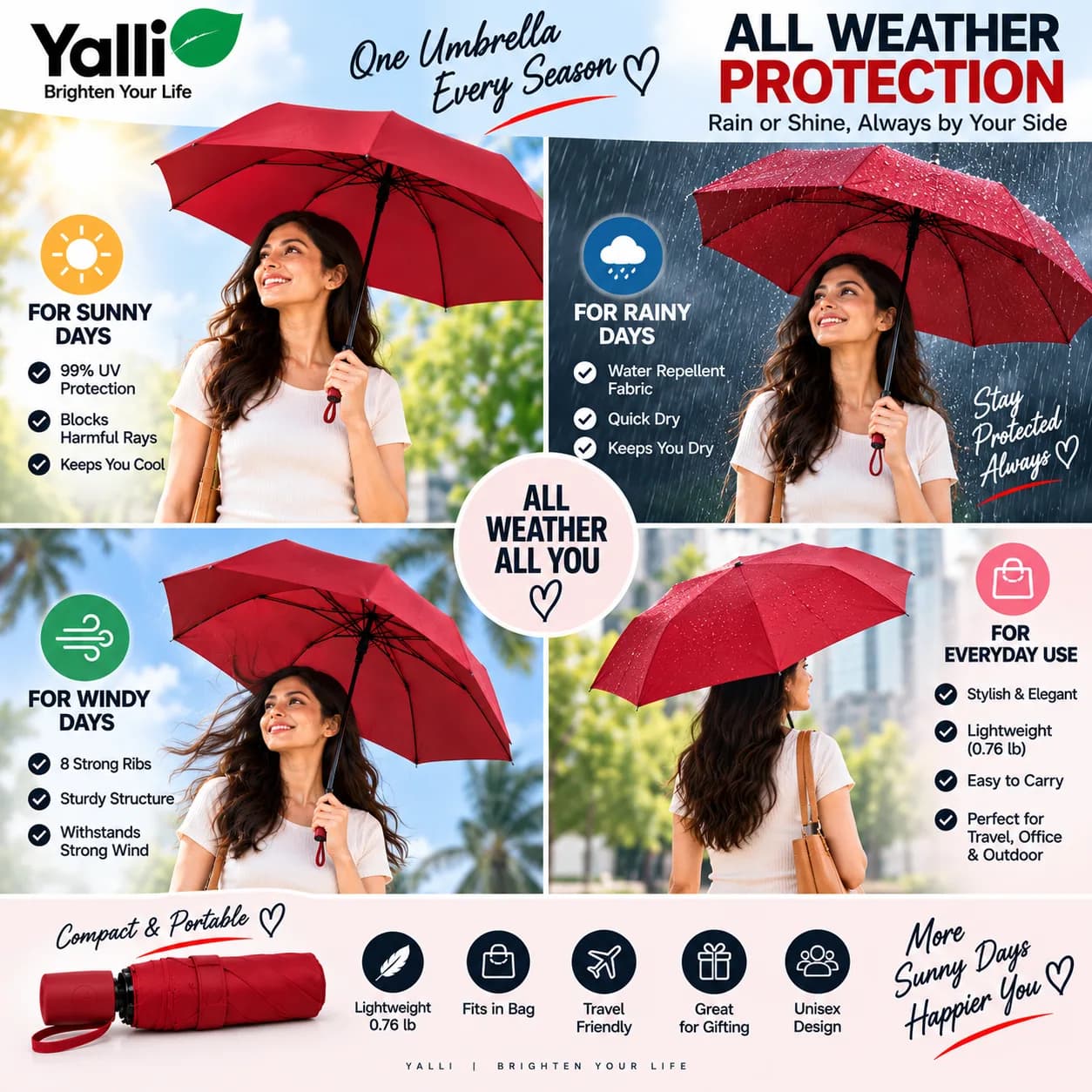 ☂️ UV Ray Protection Umbrella – Automatic Folding 6