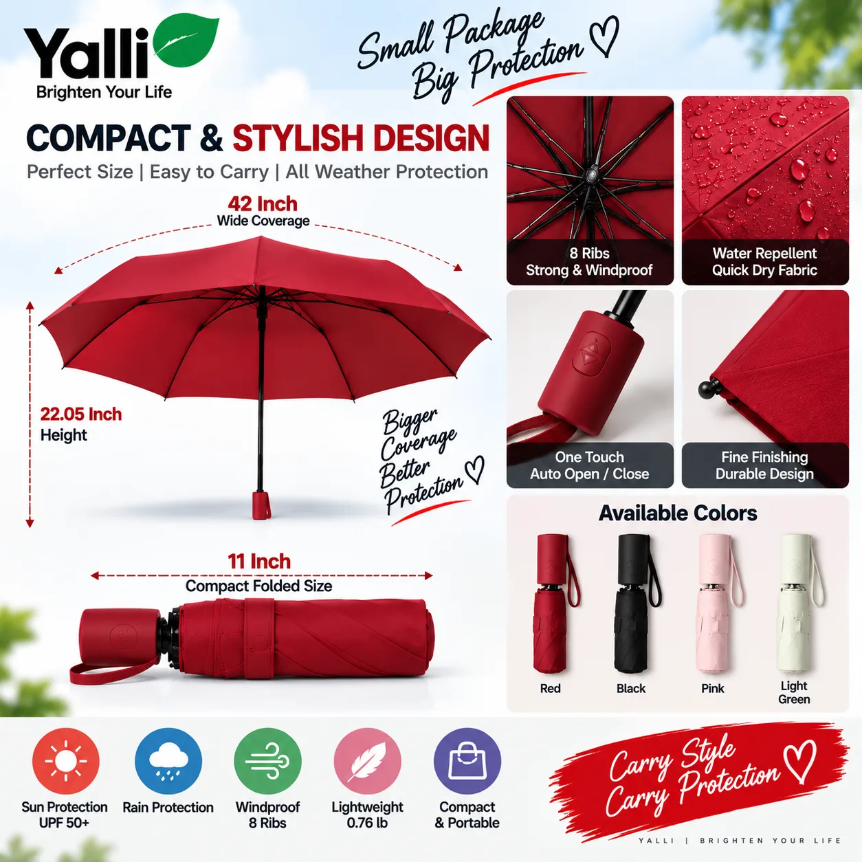 ☂️ UV Ray Protection Umbrella – Automatic Folding 4