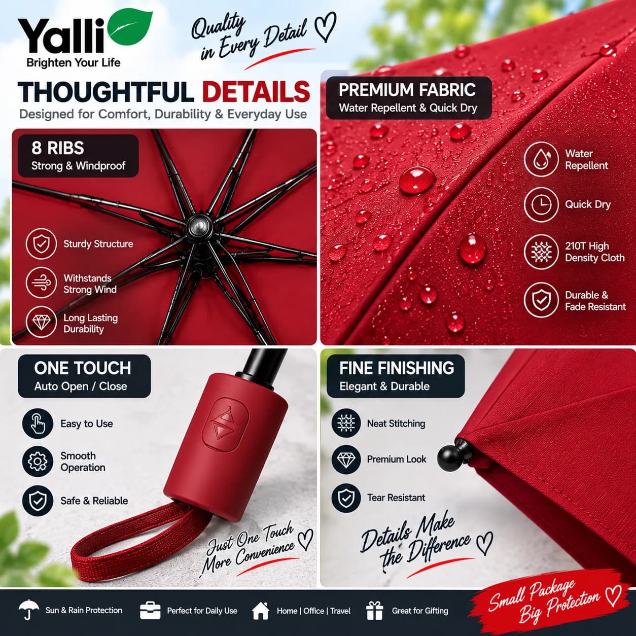 ☂️ UV Ray Protection Umbrella – Automatic Folding 5