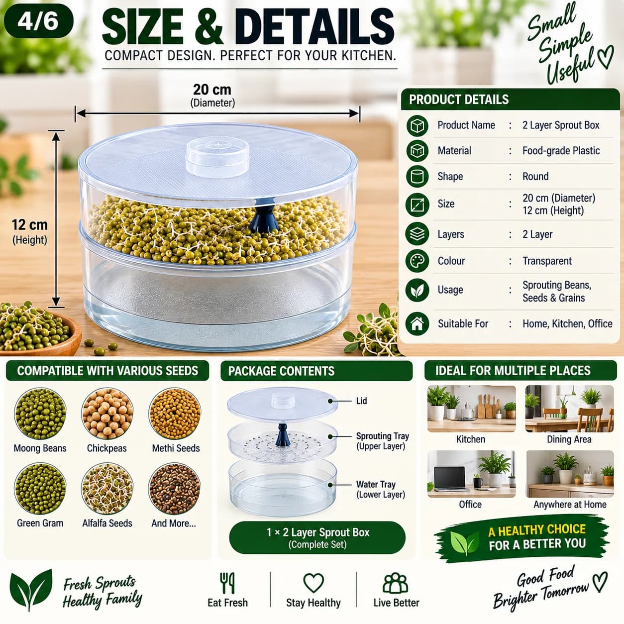 2 Layer Sprouter Box | Home Sprout Maker 3