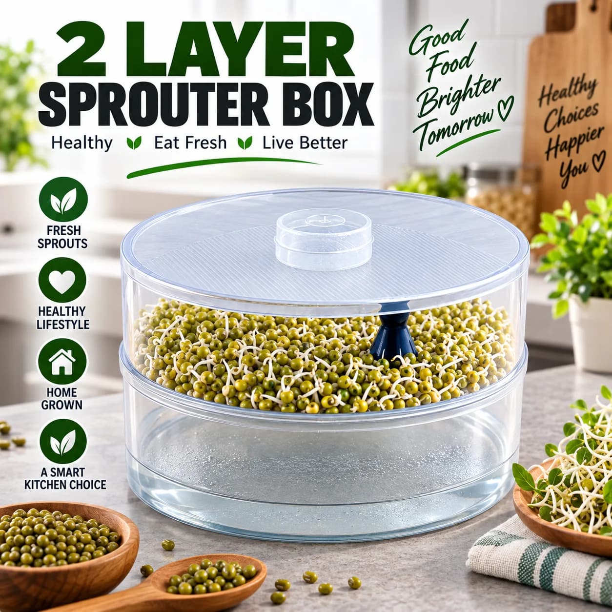 2 Layer Sprouter Box | Home Sprout Maker