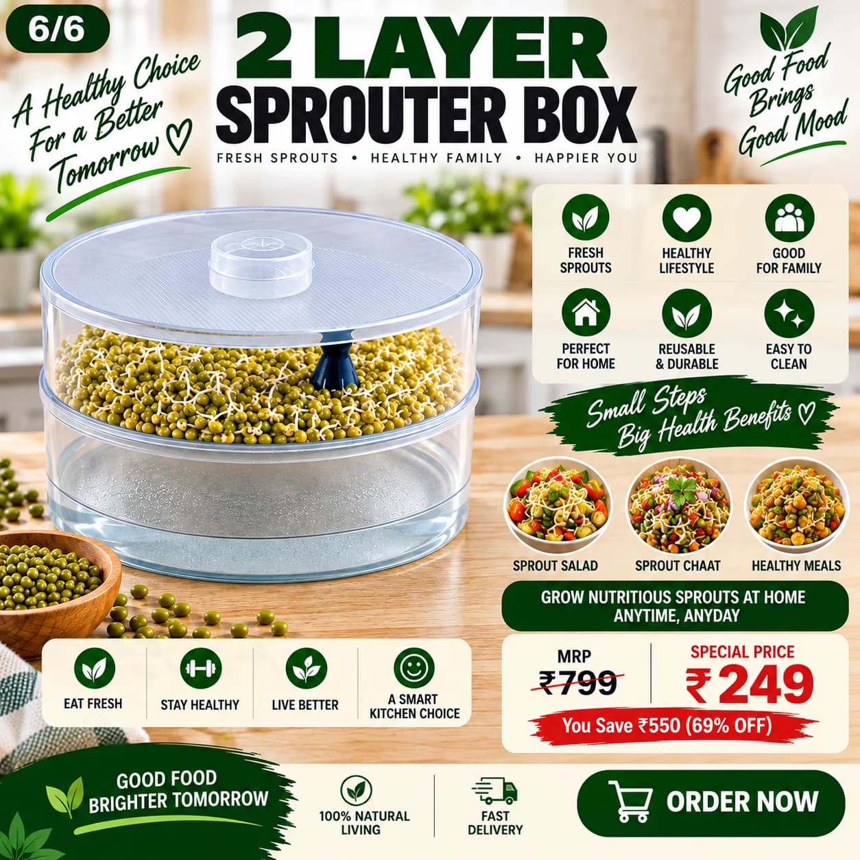 2 Layer Sprouter Box | Home Sprout Maker 6
