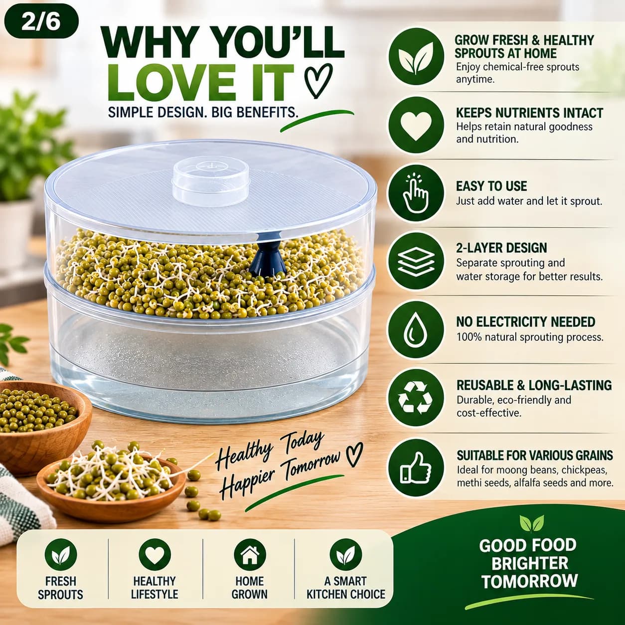 2 Layer Sprouter Box | Home Sprout Maker 4