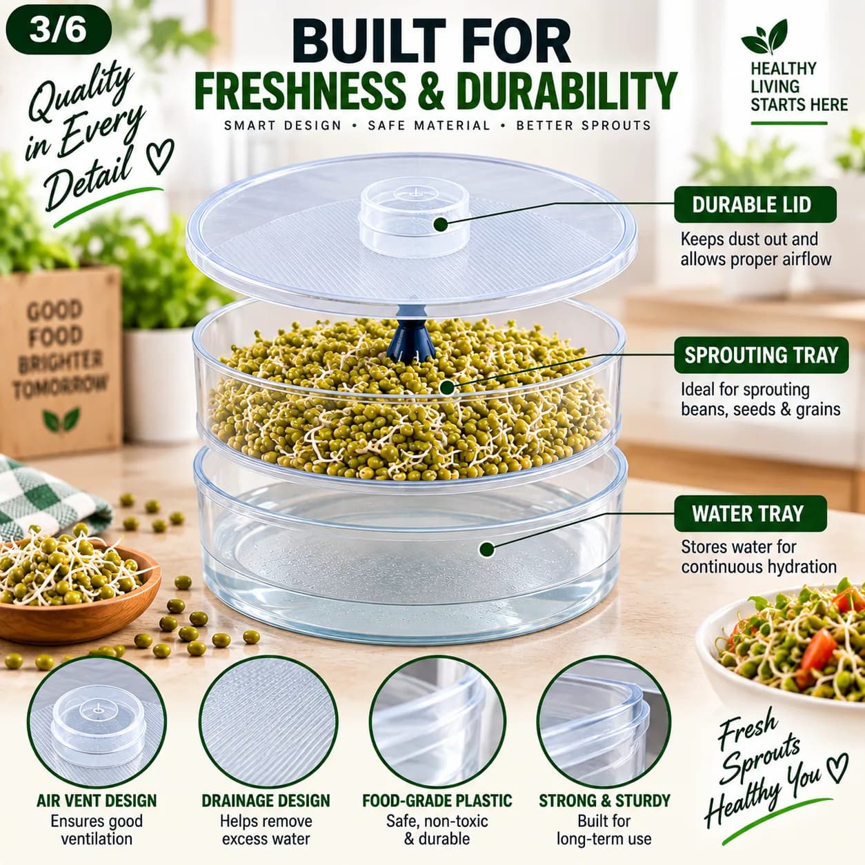 2 Layer Sprouter Box | Home Sprout Maker 5