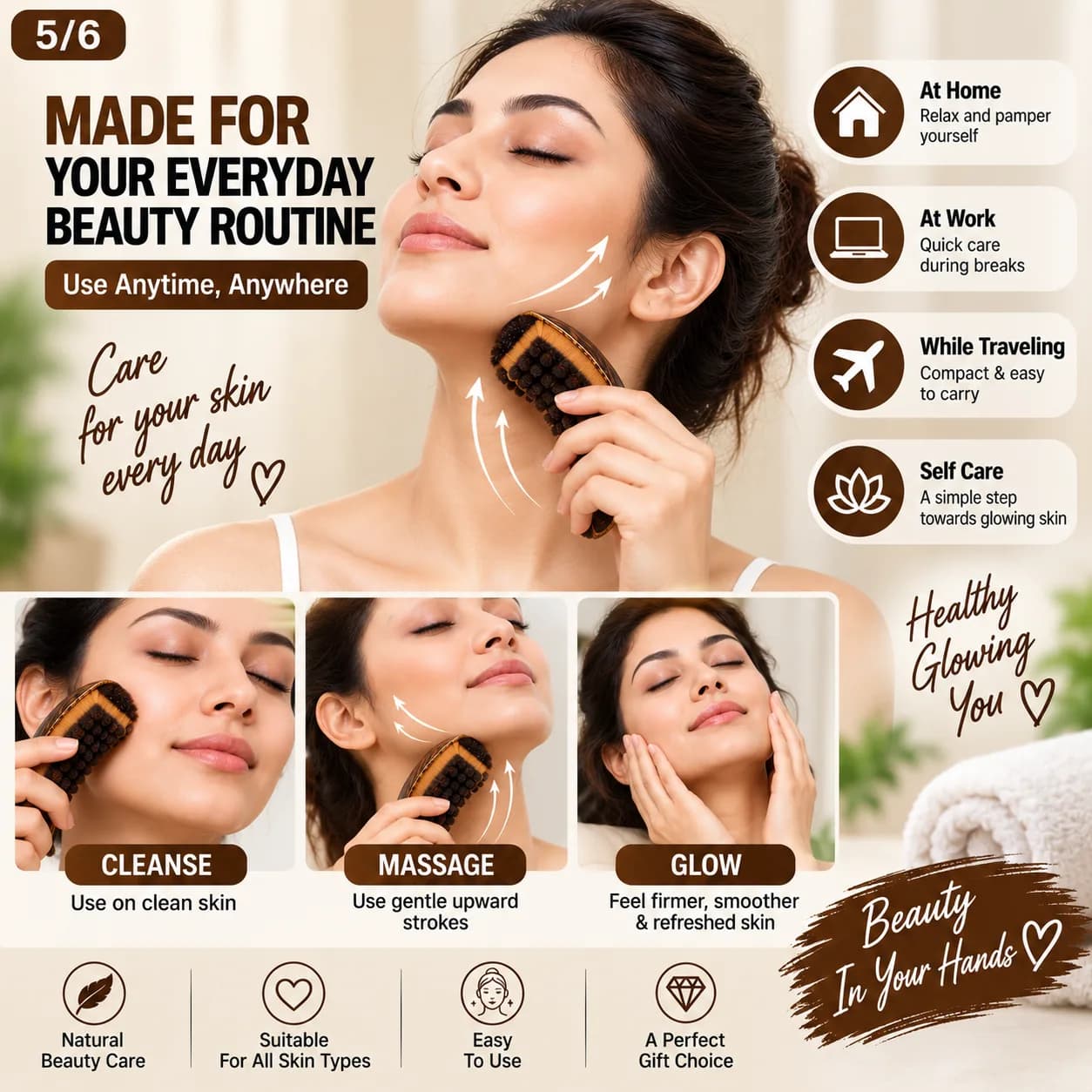 Facial Massager Brush for Jawline, Chin & Neck 4
