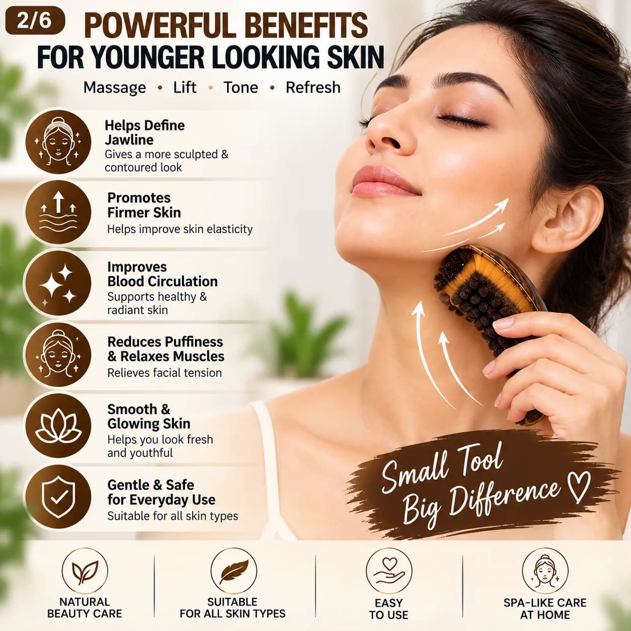 Facial Massager Brush for Jawline, Chin & Neck 2