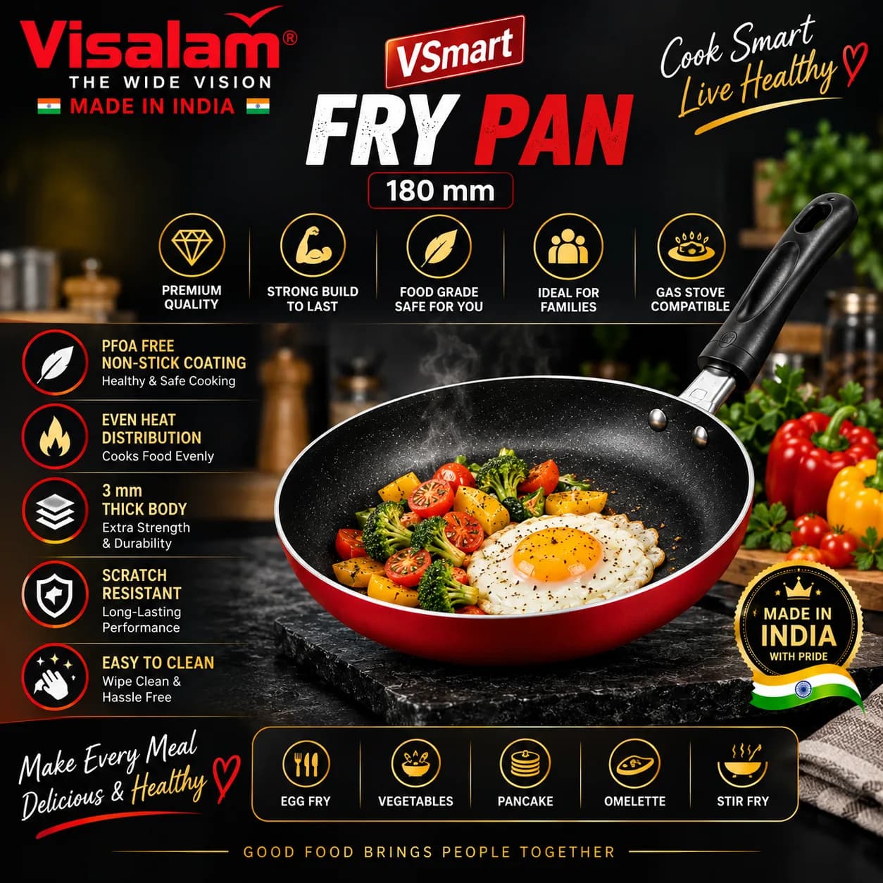 Visalam VSmart 180 mm Fry Pan 4