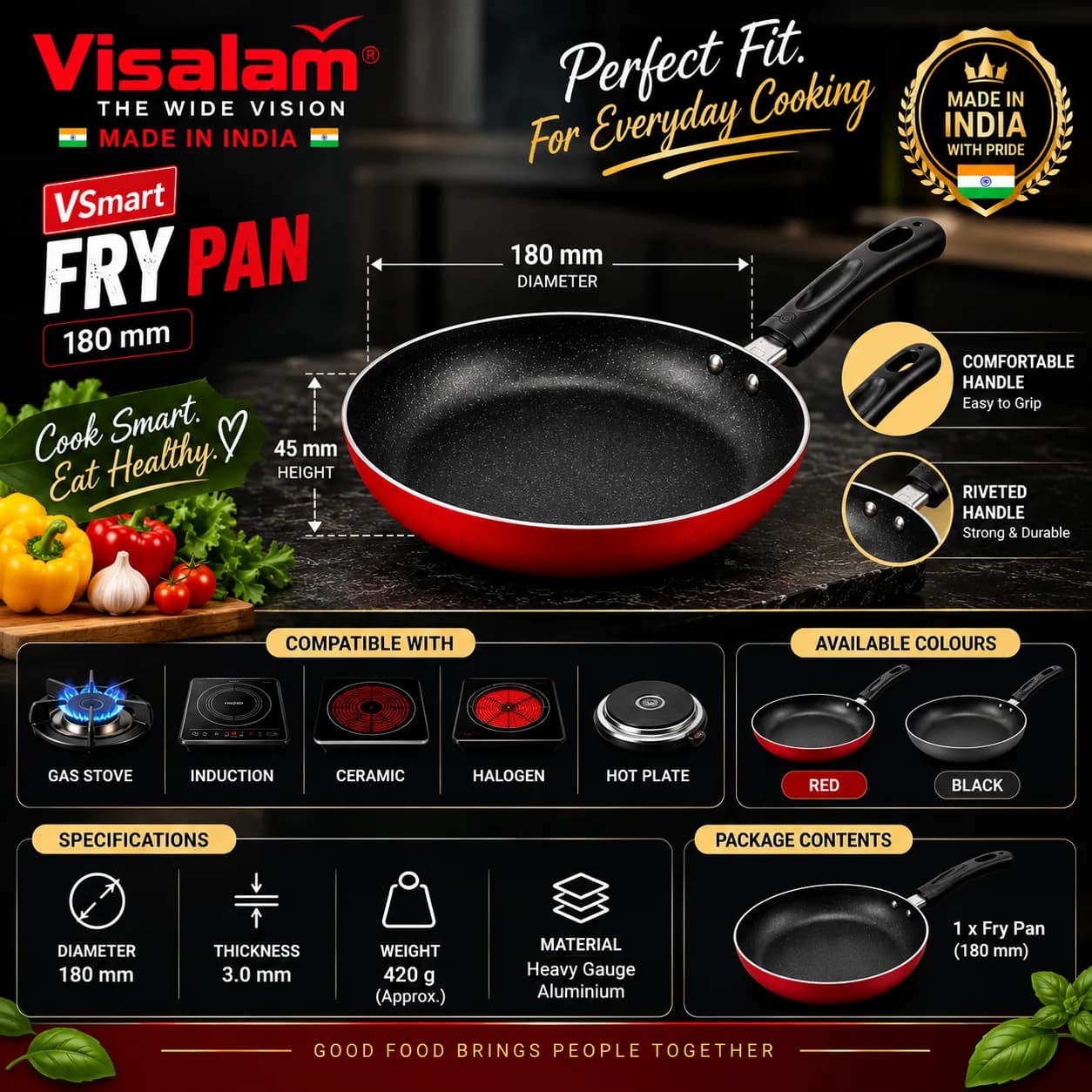 Visalam VSmart 180 mm Fry Pan 3