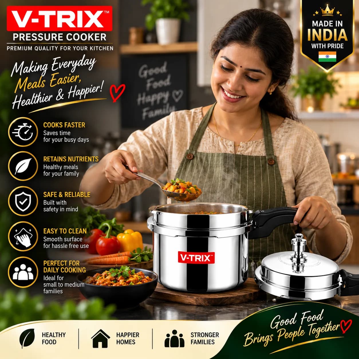 V-TRIX 3 Litre Pressure Cooker – Complete Product Details 5