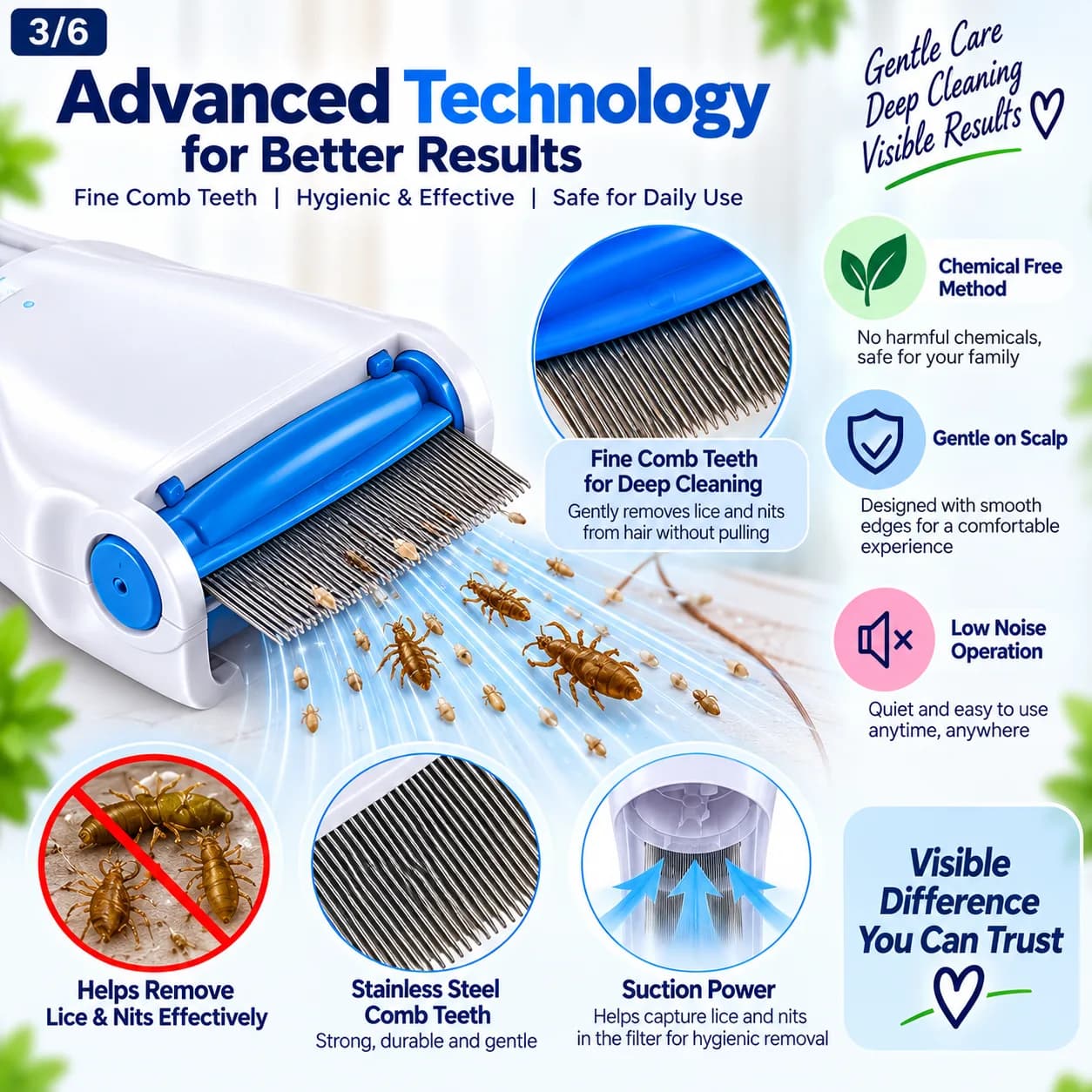 Electric Lice Remover – Safe & Easy Hair Care 6