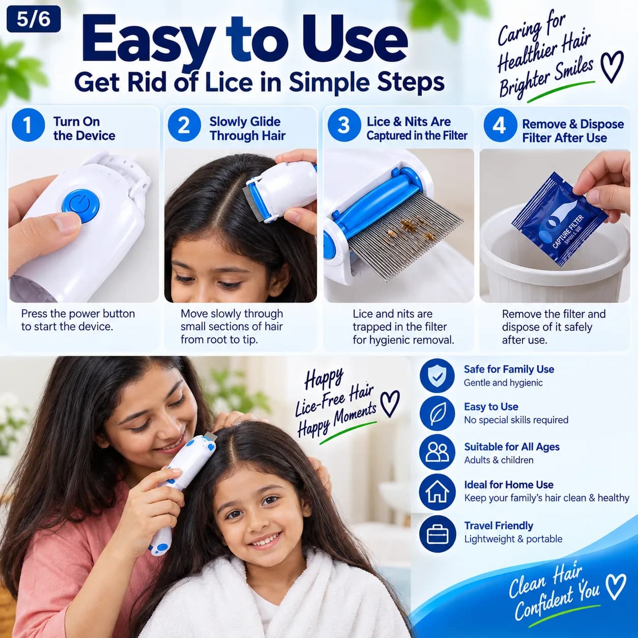 Electric Lice Remover – Safe & Easy Hair Care 5