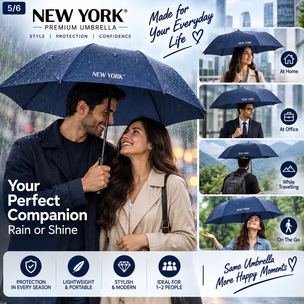 NEW YORK Premium Umbrella – Automatic Windproof Folding Umbrella 5