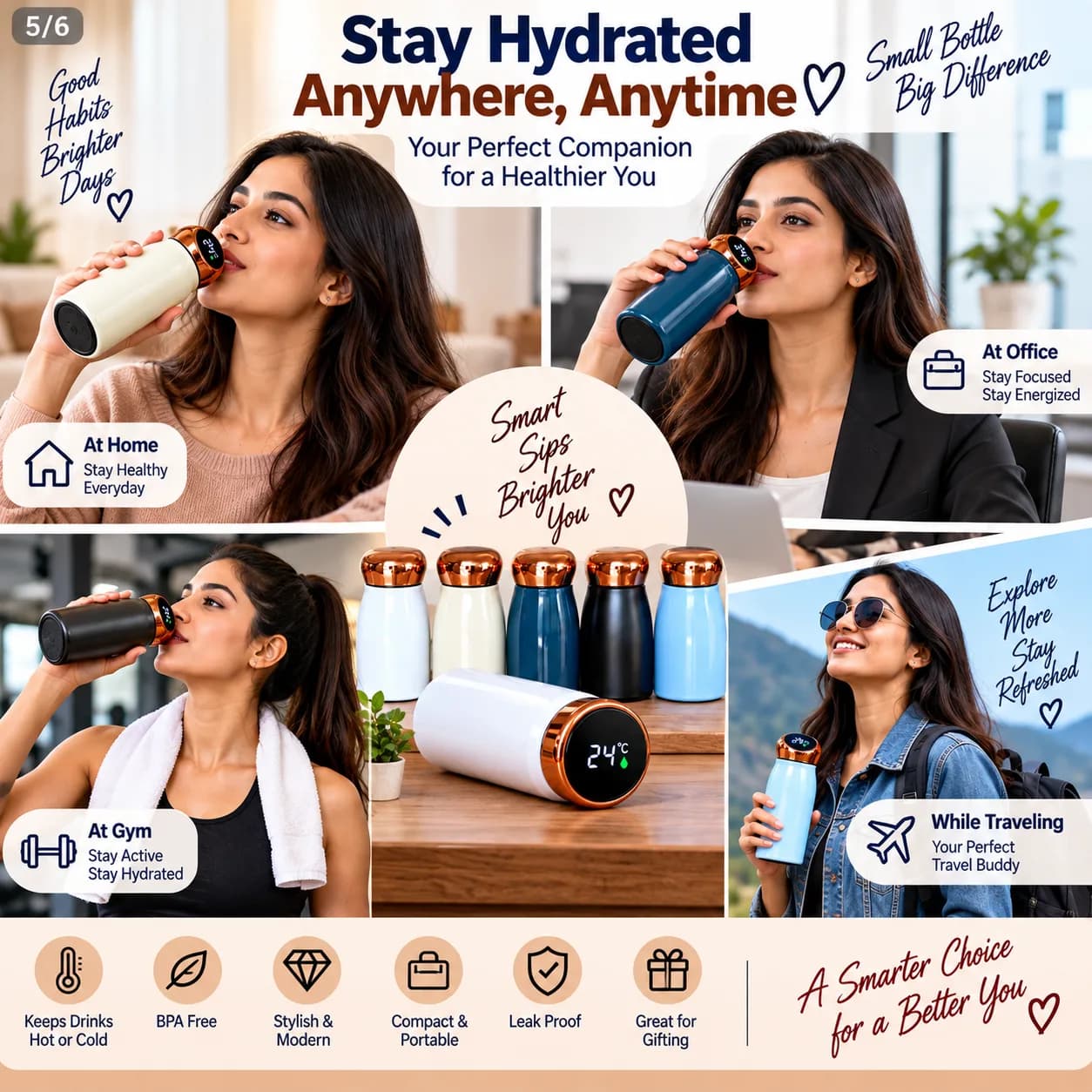 Smart Mini Temperature Bottle – 300 ml 3
