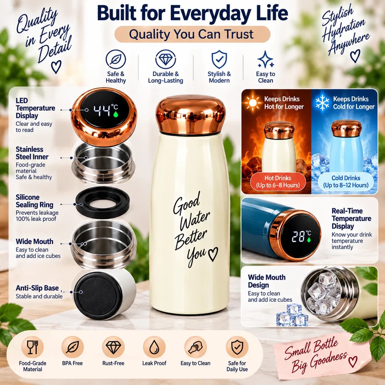 Smart Mini Temperature Bottle – 300 ml 5